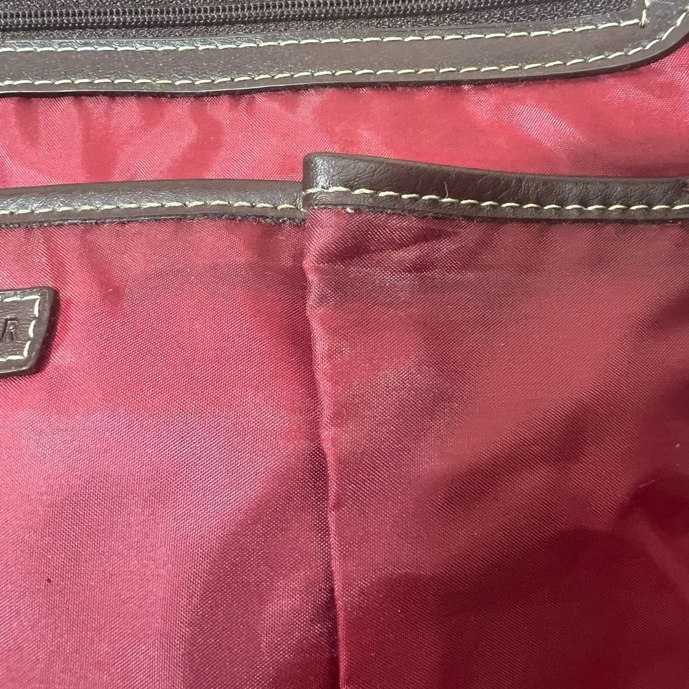 Tommy‎ Hilfiger Burgundy Corduroy Hobo Shoulder Bag Quilted Soft Grunge Y2K